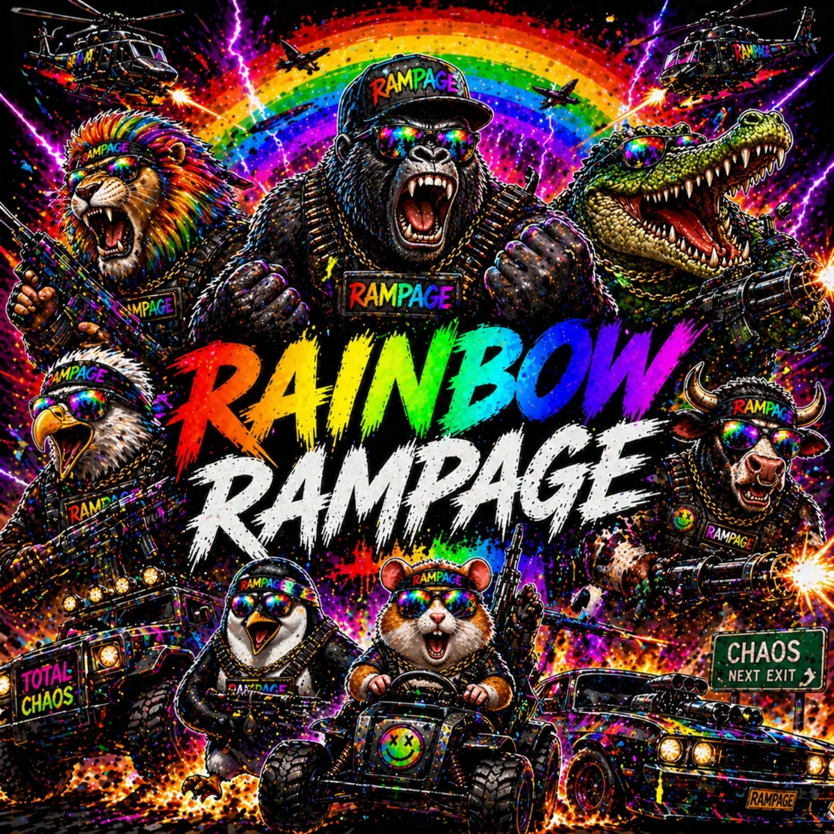 Rainbow Rampage characters